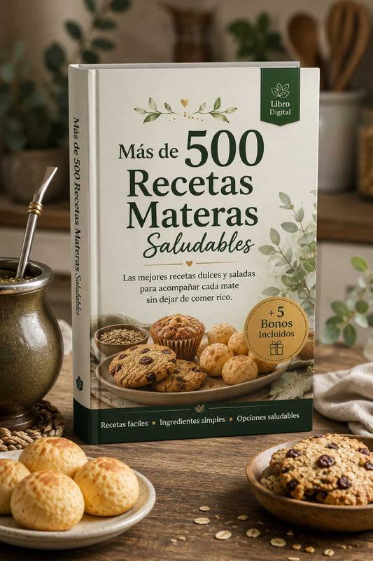 +500 Recetas Materas Saludables (Libro Digital + 5 Bonos Incluidos 🎁)